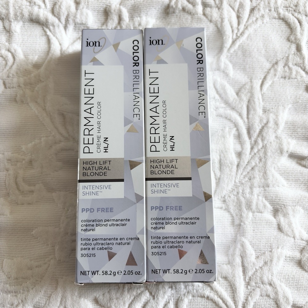 Ion Color Brilliance HL/N High Lift Natural Blonde Permanent Hair Color Lot of 2